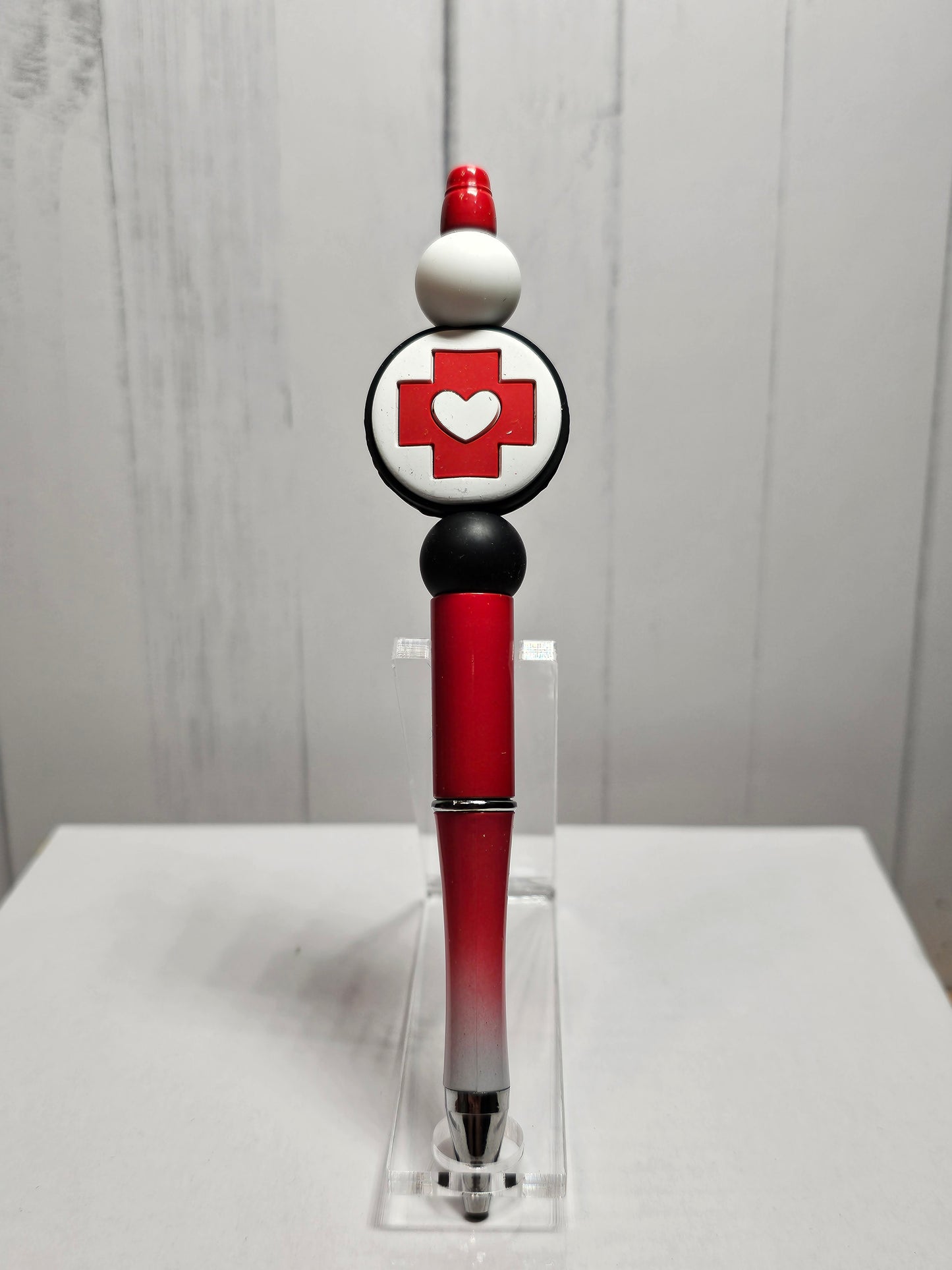 Red Cross -  Beaded Pen