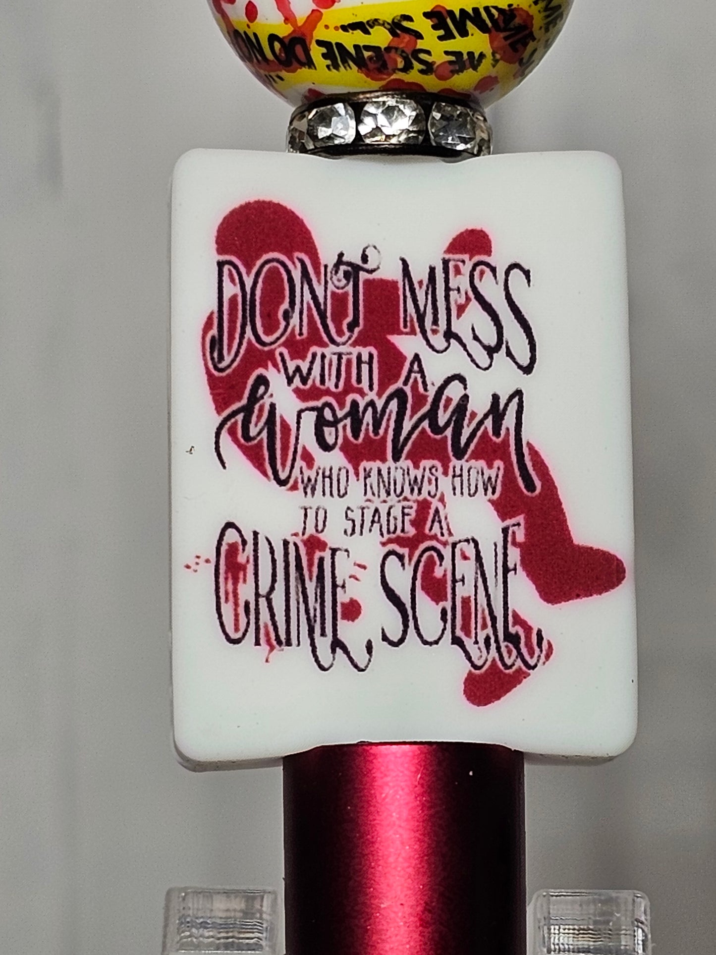 Don't Mess...Crime Scene -  Beaded Pen