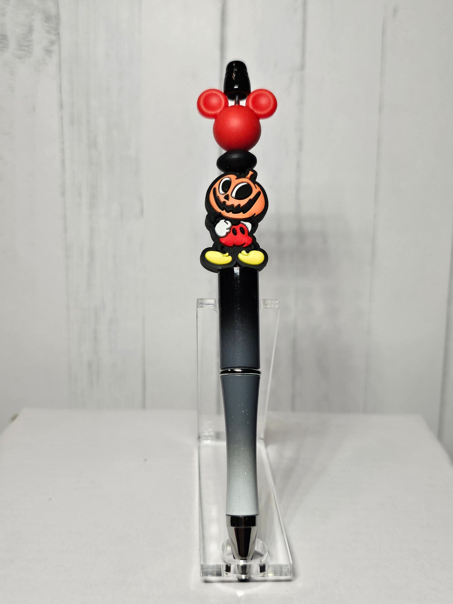 Mickey Pumpkin Head -  Beaded Pen