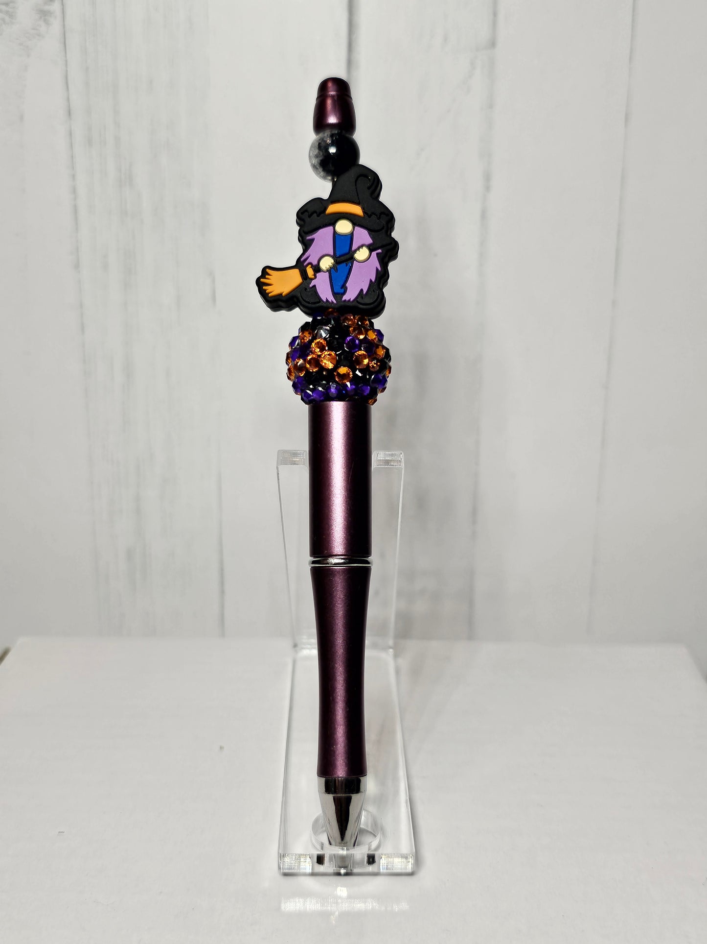 Gnome Witch (Purple) -  Beaded Pen