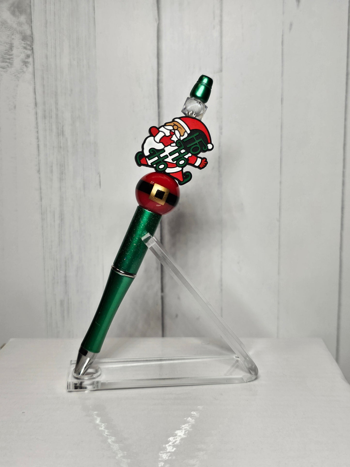 HO, HO, HO (Santa) -  Beaded Pen