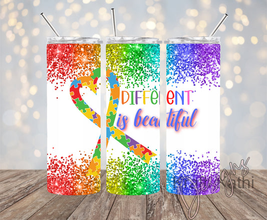 Autism Glitter - 20oz Stainless Steel Tumbler