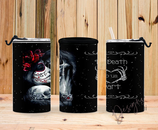 "Til Death" Bride/Groom 4-n-1 Can Cooler Set