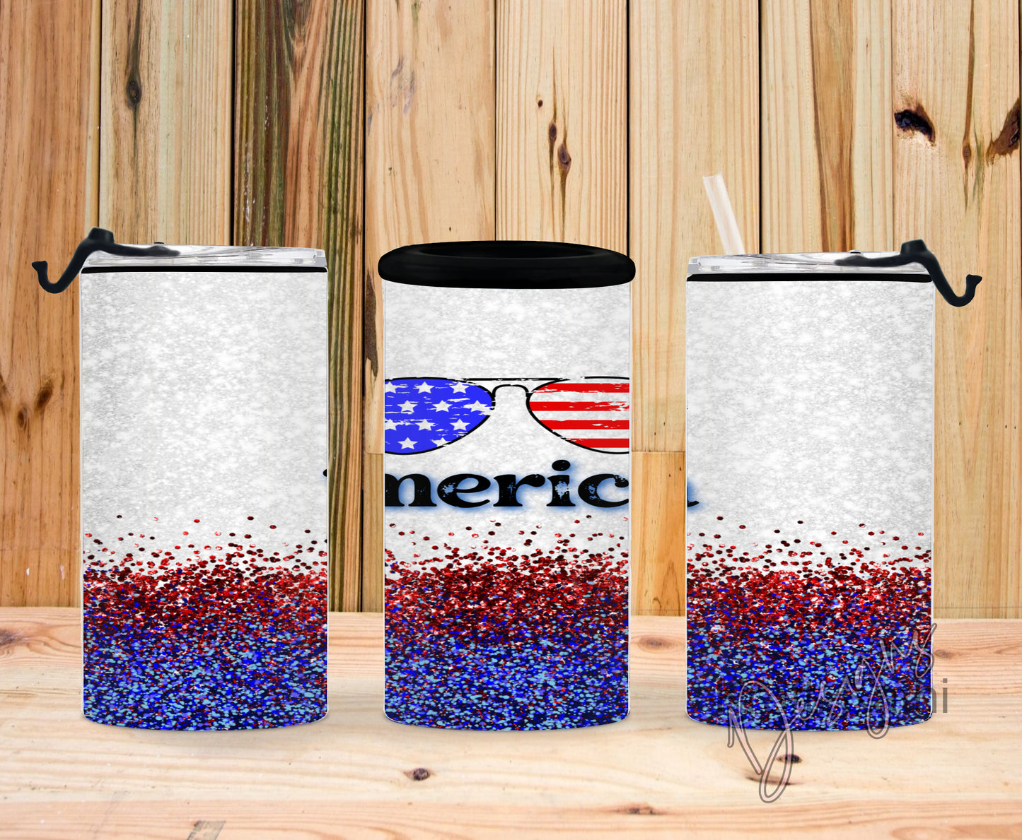 'Merica Glasses 4-n-1 Can Cooler