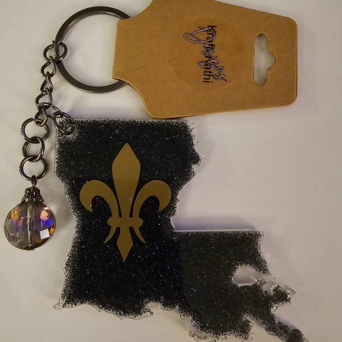 Black/Gold - LA State Keychain