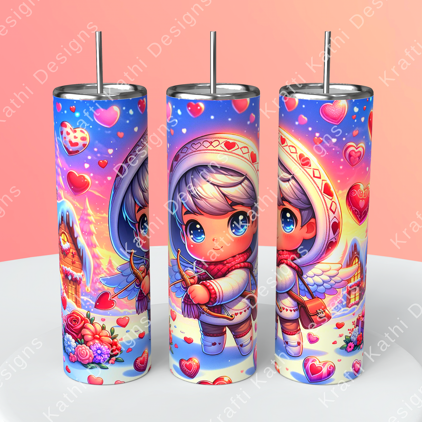 Cute Cupid - 20oz Stainless Steel Tumbler