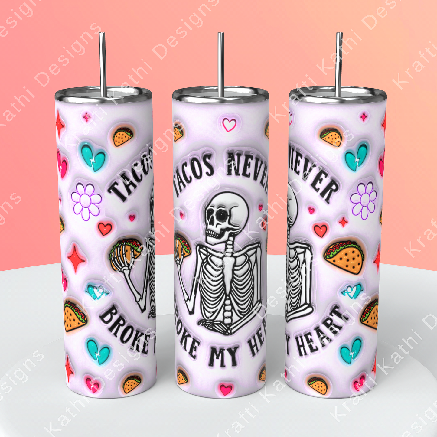 Tacos Never - 20oz Stainless Steel Tumbler