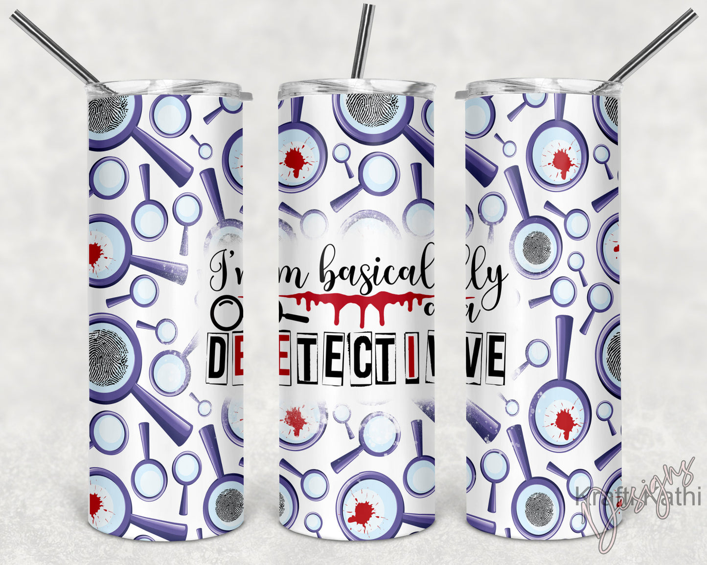 Basically Detective - 20oz Stainless Steel Tumbler