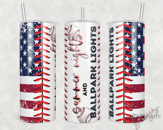 Flag Summer Nights - 20oz Stainless Steel Tumbler