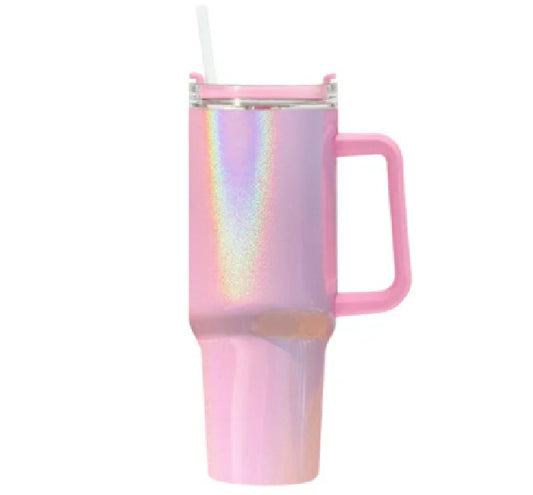 40oz Shimmer Tumbler (Light Pink)