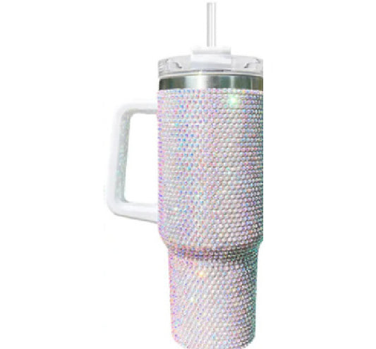 40oz Bling Tumbler (White)