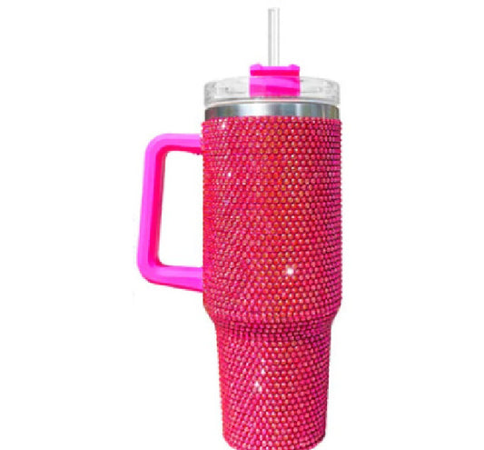 40oz Bling Tumbler (Hot Pink)