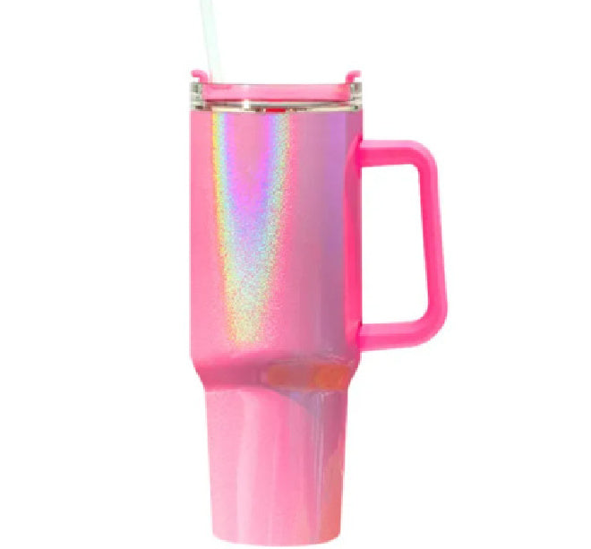 40oz Shimmer Tumbler (Hot Pink)