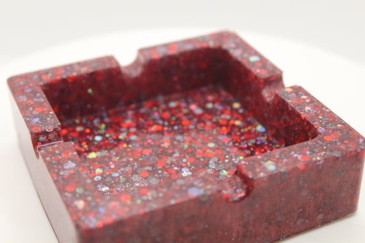 Red Sparkle Ashtray