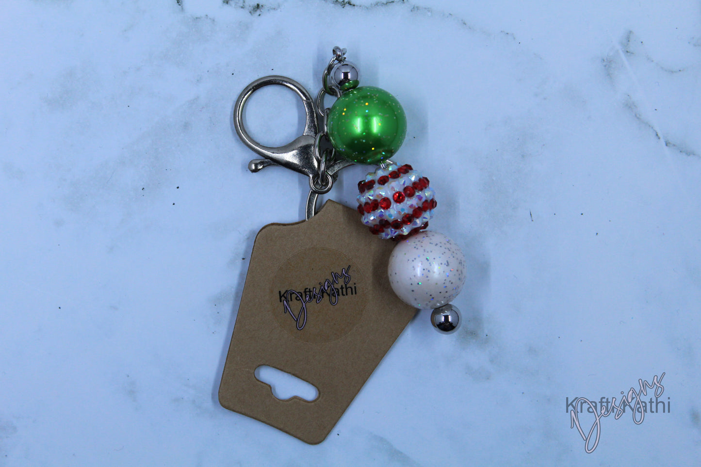 Red/White/Green Bar Keychain