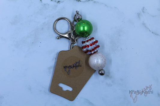 Red/White/Green Bar Keychain