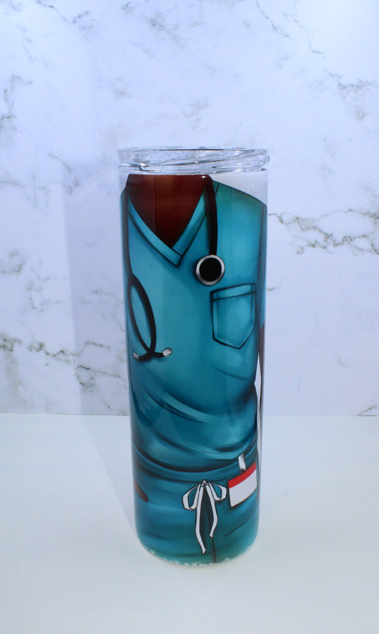 African American Male Nurse - 20oz Stainless Steel Tumbler