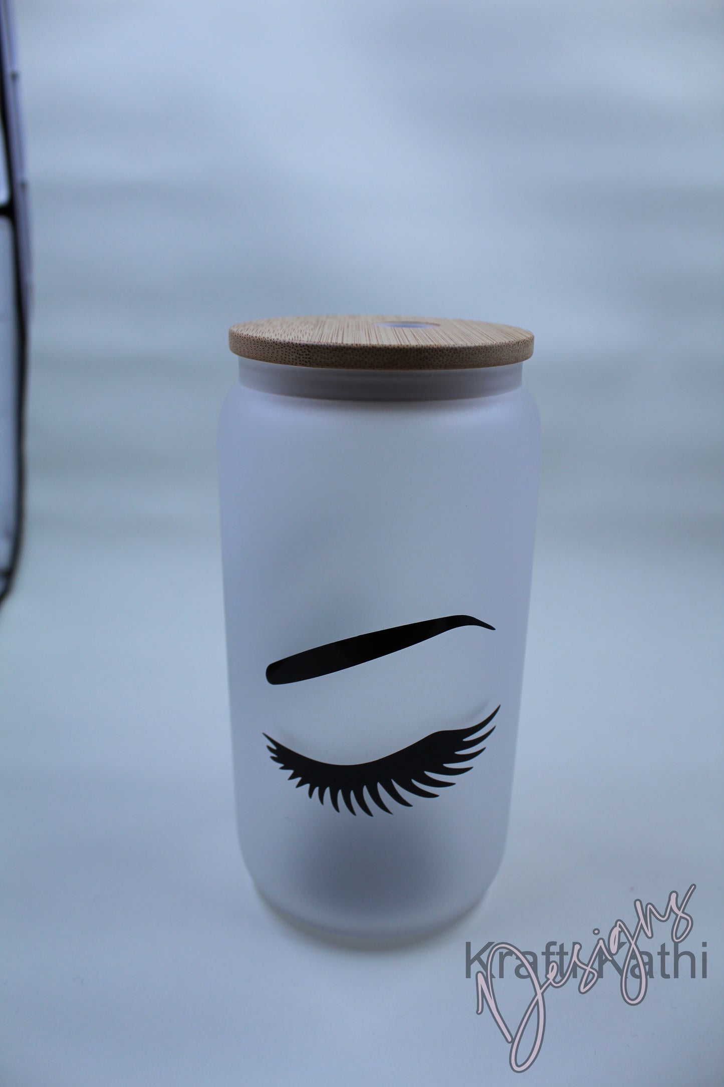 Lashes - Frosted 16oz Glass Tumbler